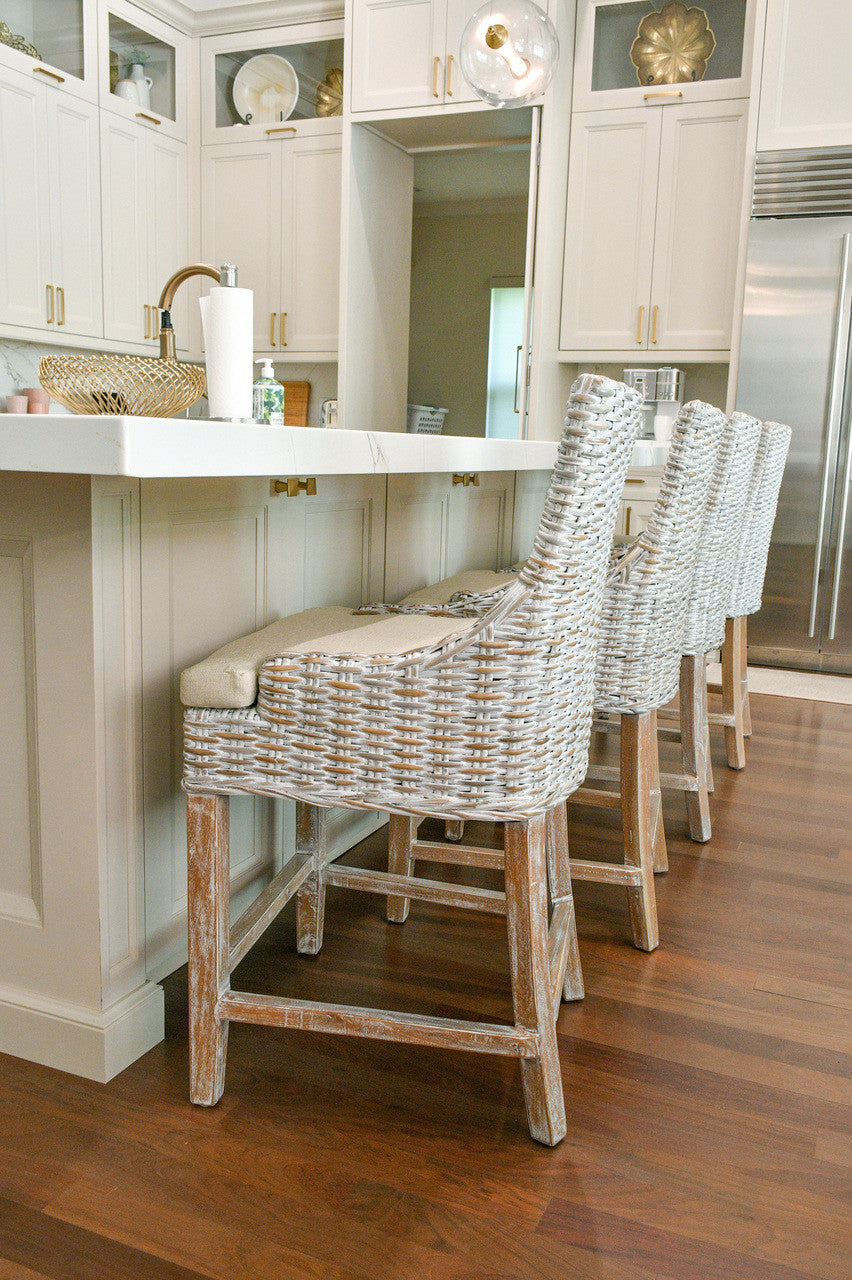 Alfresco Counter Stool Kuba Weave Savannah Wash