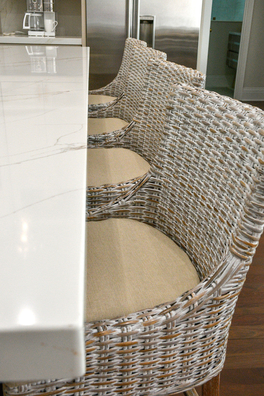 Alfresco Counter Stool Kuba Weave Savannah Wash