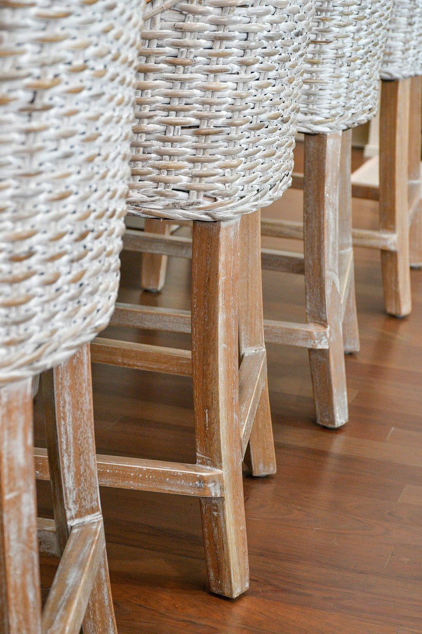 Alfresco Counter Stool Kuba Weave Savannah Wash