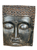 Buddha Face Wall Decoration Small Black Earth