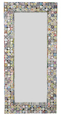Quilled Large Leaner Coil Art Mirror 36x79