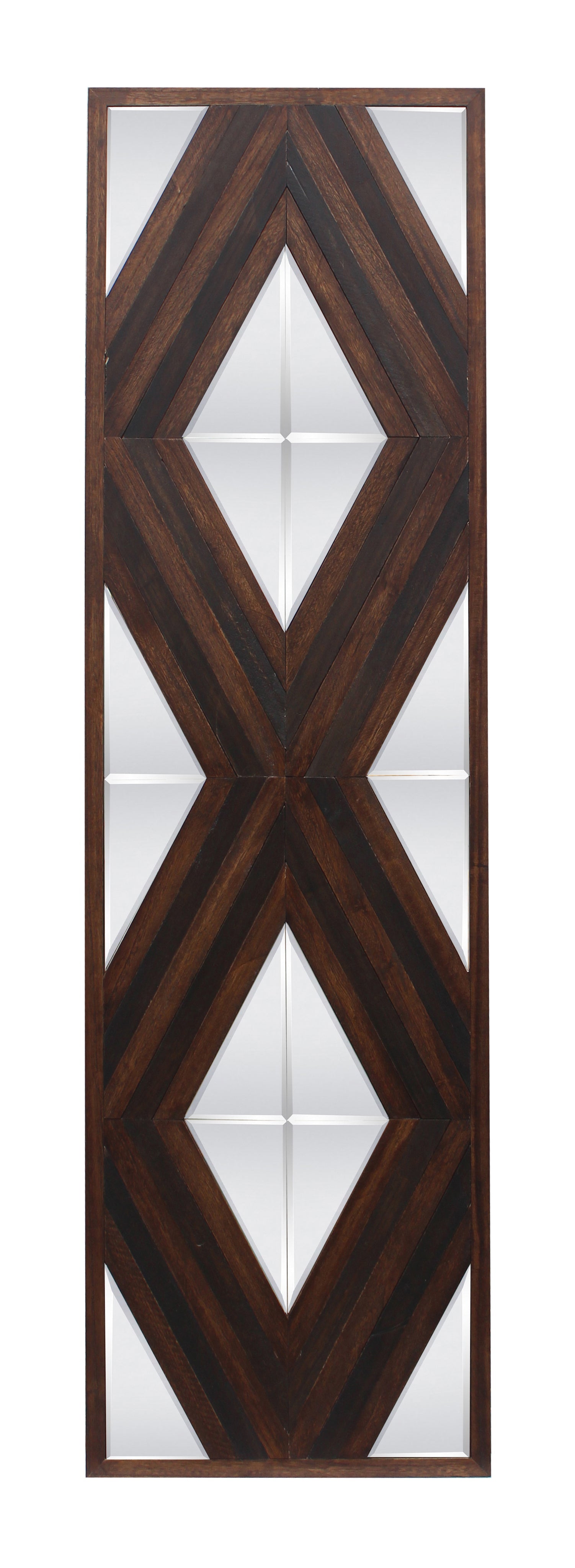 Contemporary Aspen Double Diamond Multi Tone 72 Inch Mirror