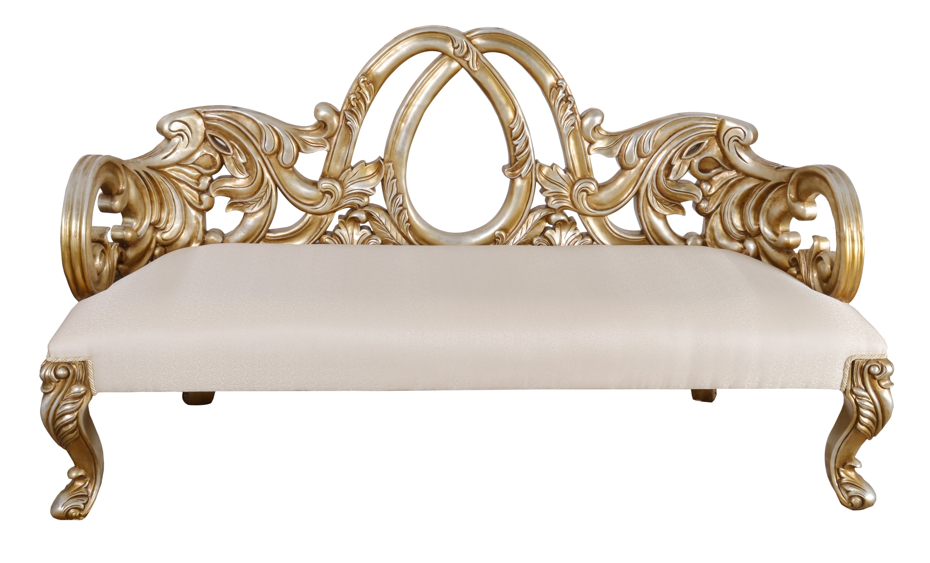Platine Heavy Carved Bench