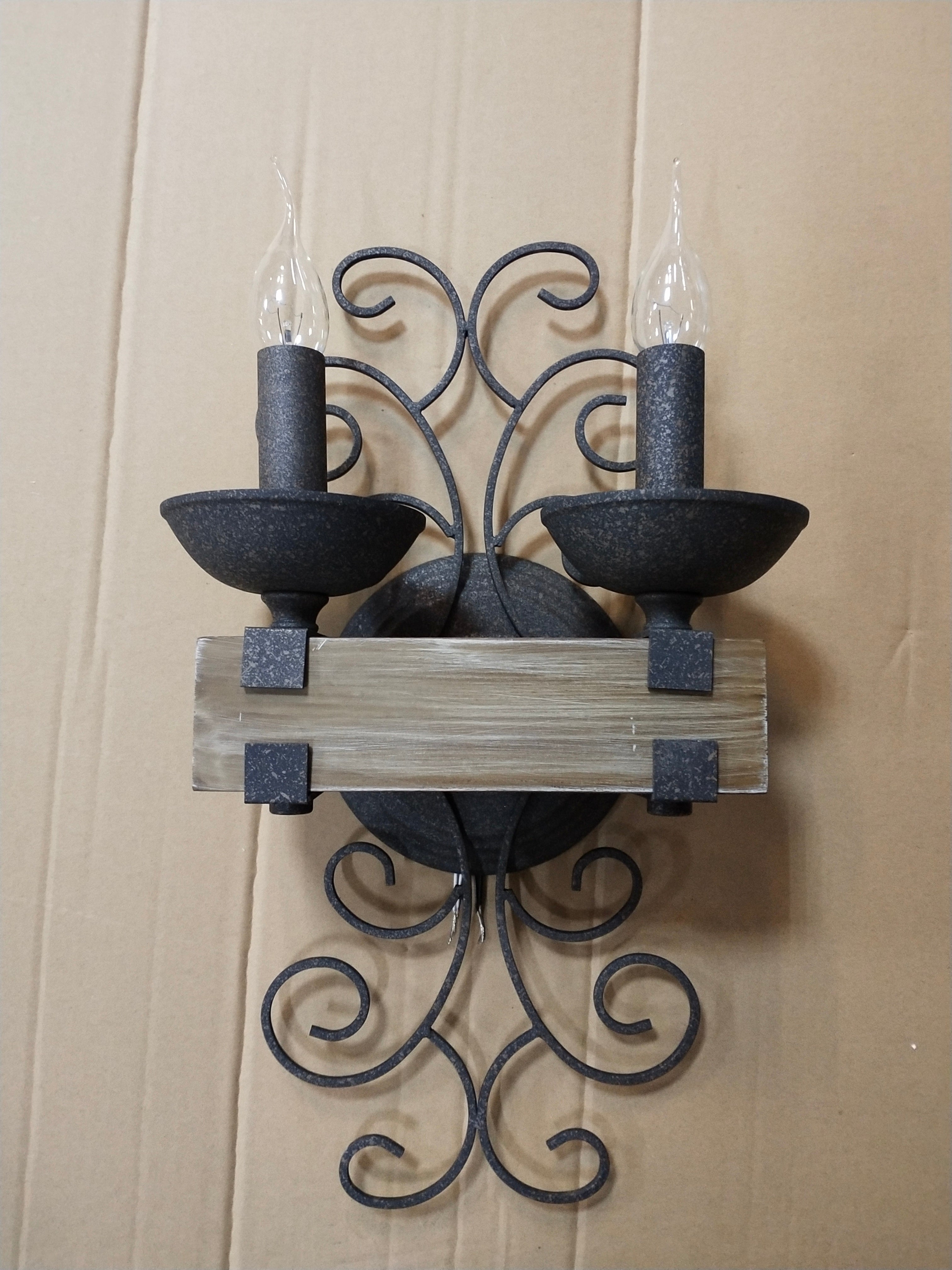 2 Pack Ridge Line Double Sconce