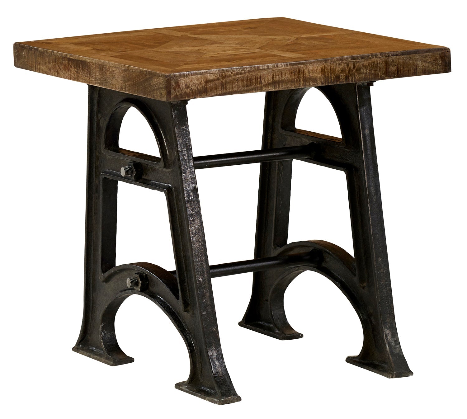 Mango Wood Industrial Lamp Table