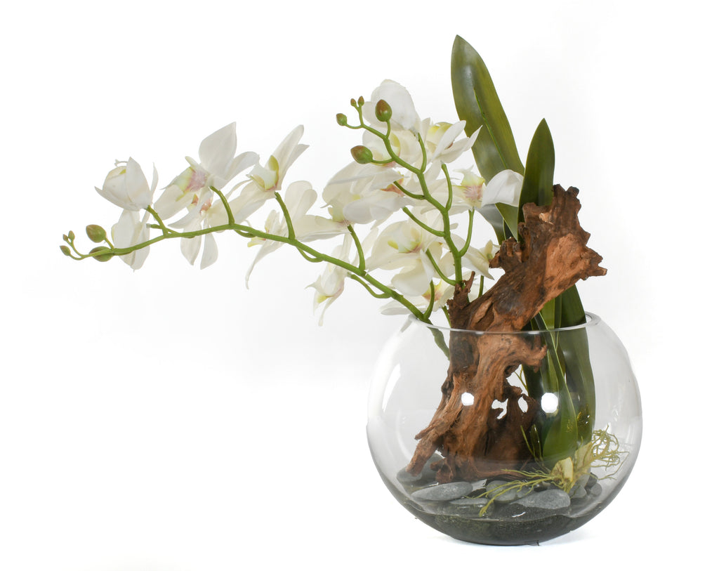 White Orchids Bubble BowlÊÊ