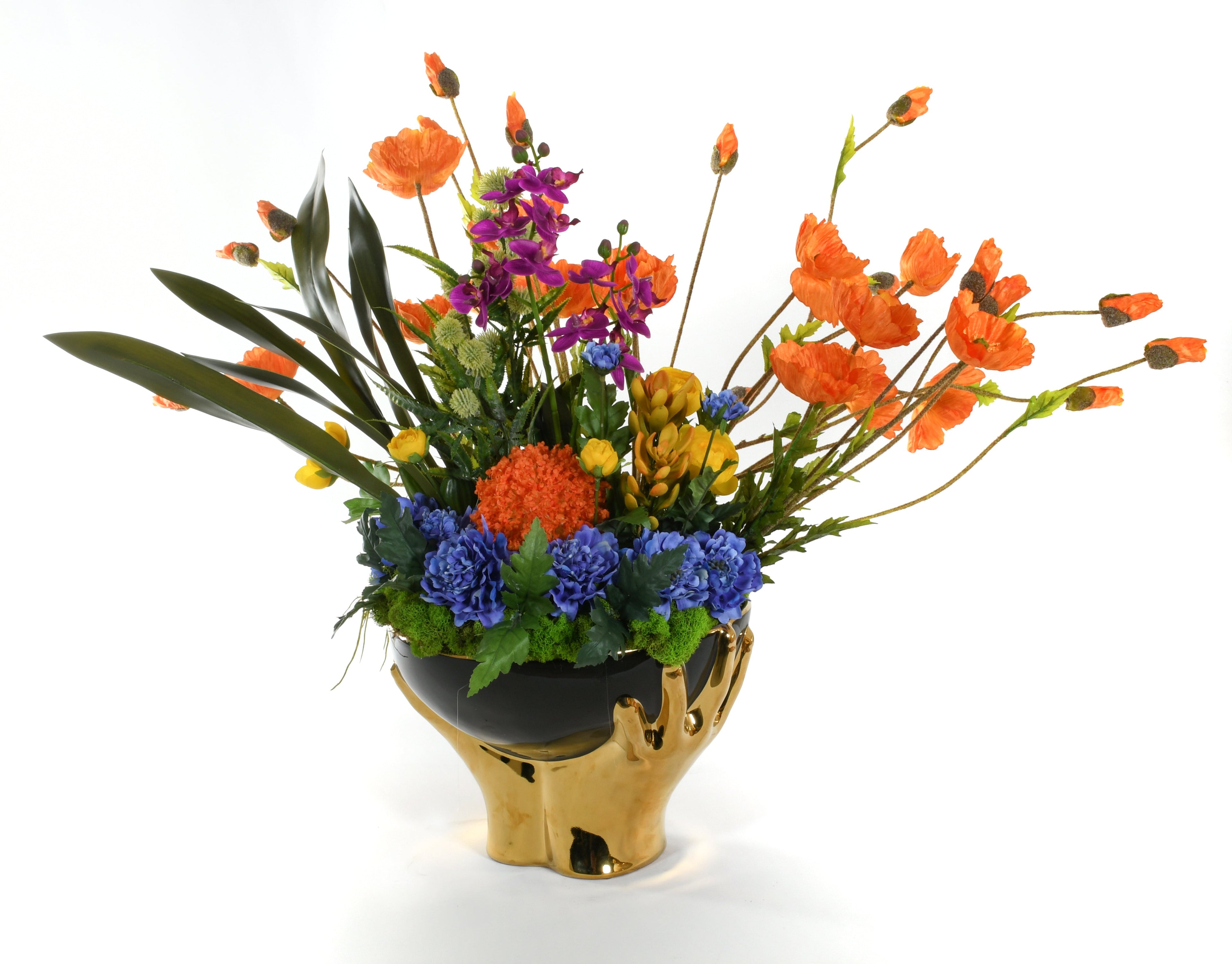 Poppy's in Black Bowl with gold handsÊ