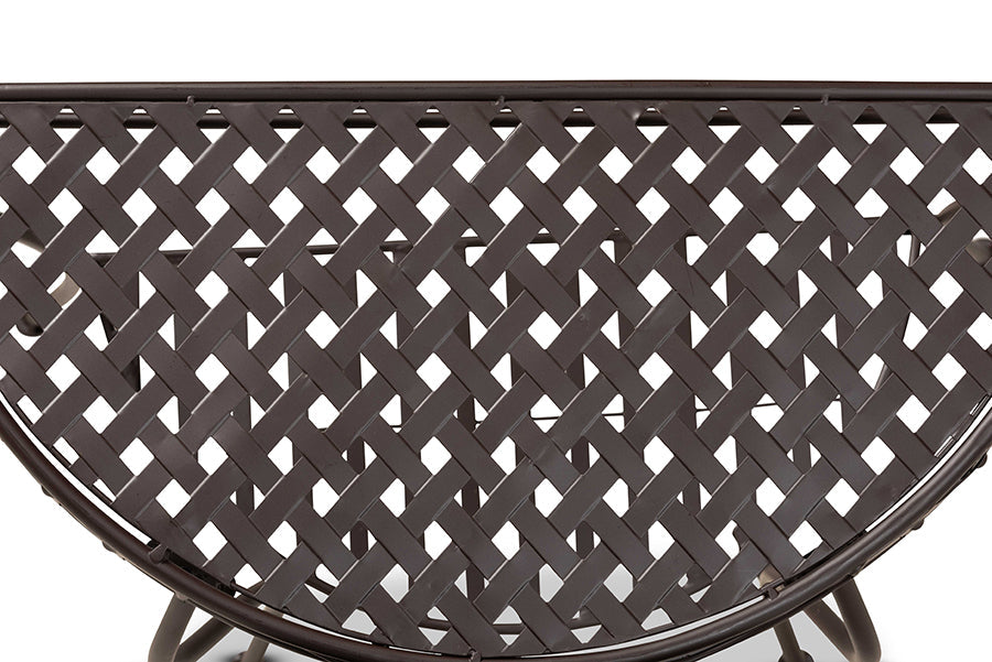 Baxton Studio Laraine Modern and Contemporary Black Metal Outdoor Console Table