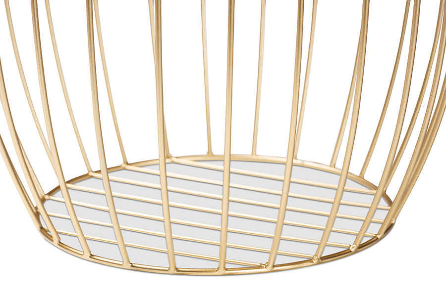 Baxton Studio Mabon Modern and Contemporary Gold Finished Metal End Table