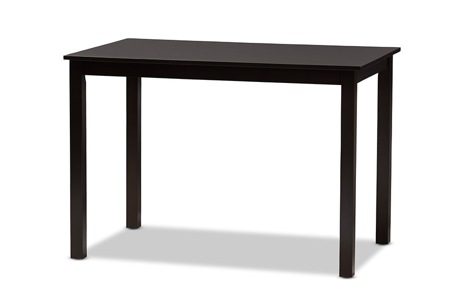 Baxton Studio Rosa Modern and Contemporary Sand Fabric Upholstered and Dark Brown Finished Wood 5-Piece Dining Set