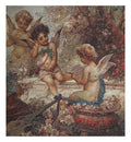 Cherubs In The Garden Stretched Wall Tapestry