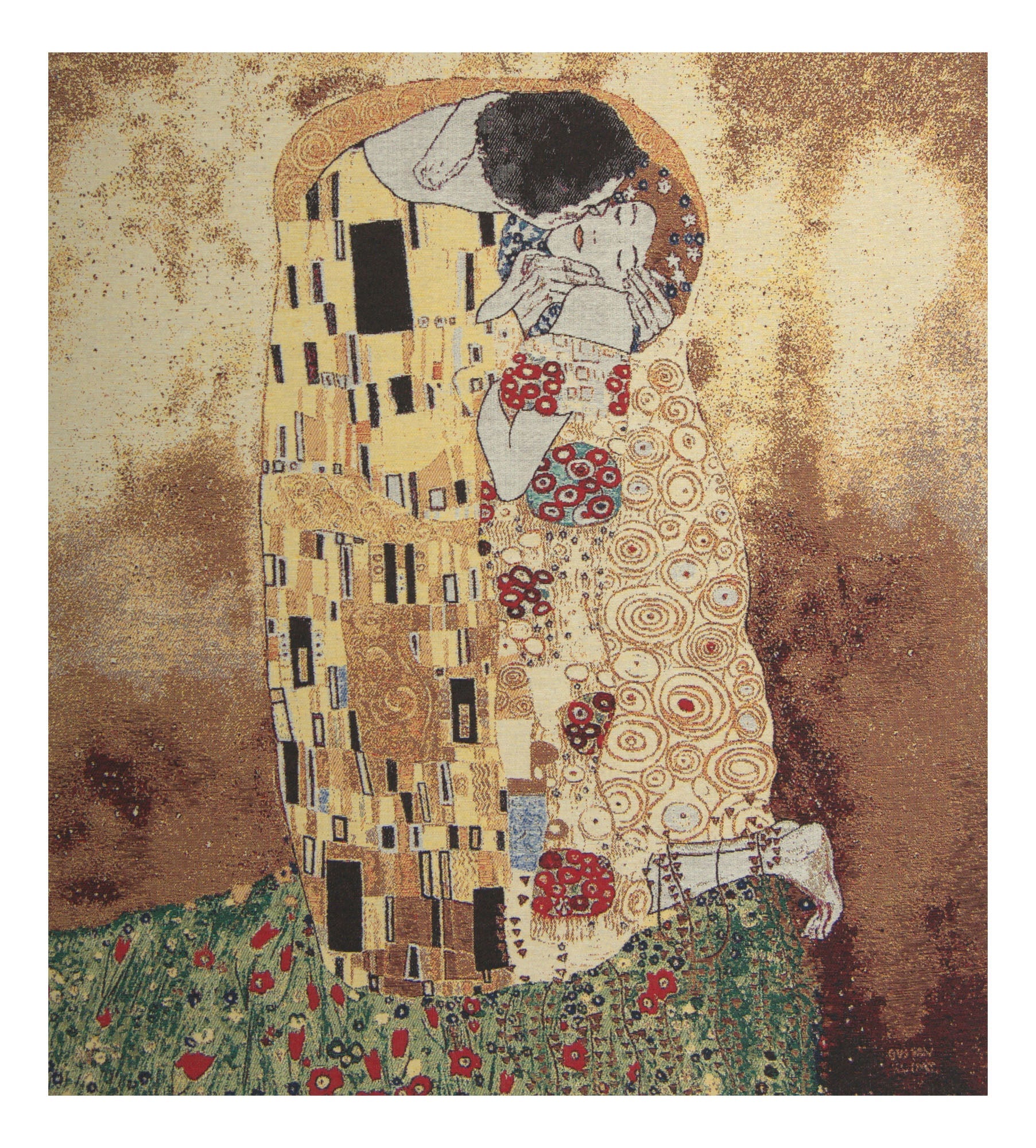 The Kiss V Stretched Wall Tapestry
