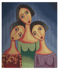 Three Sister Stretched Wall Tapestry