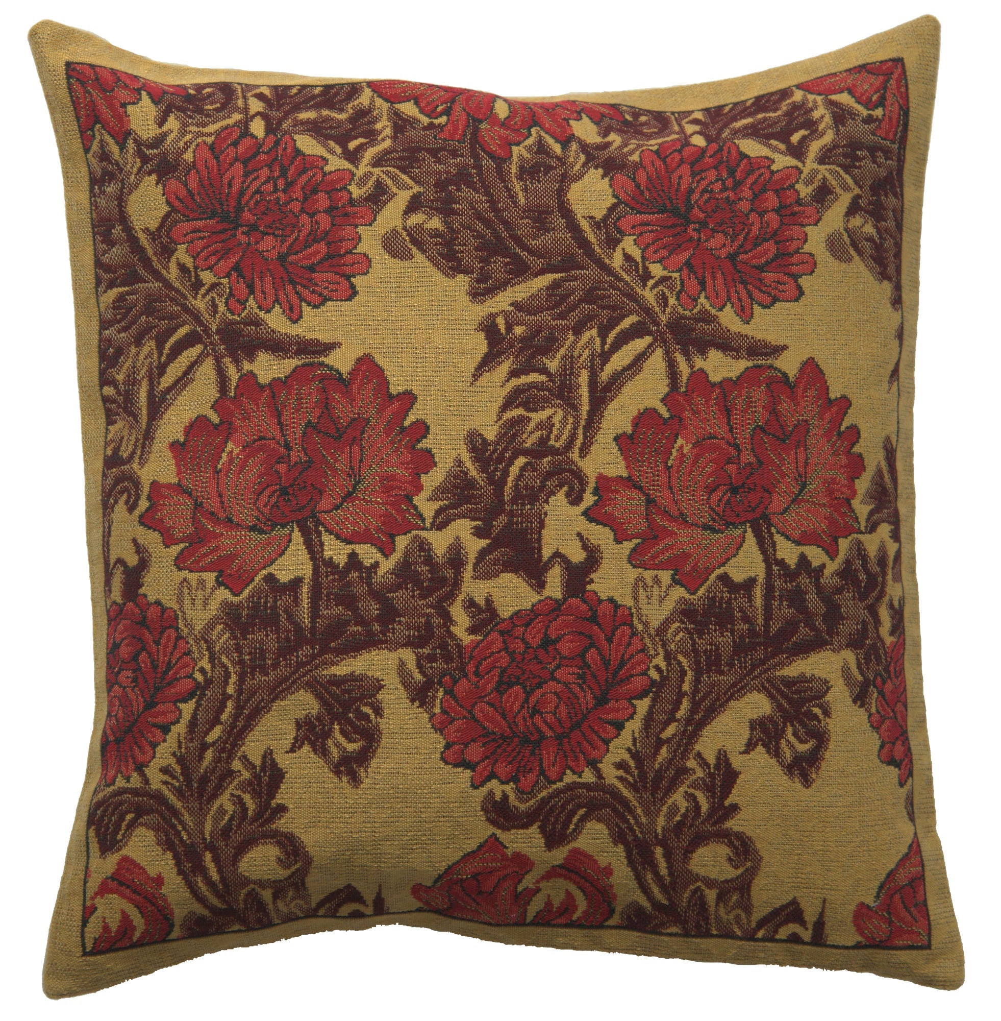 Chrysanthemum Bordo Cushion Wholesale