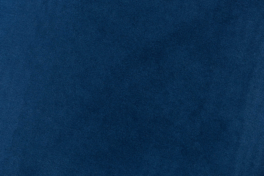 Baxton Studio Thurman Contemporary Glam and Luxe Navy Blue Velvet Fabric Upholstered and Gold Finished Metal Ottoman
