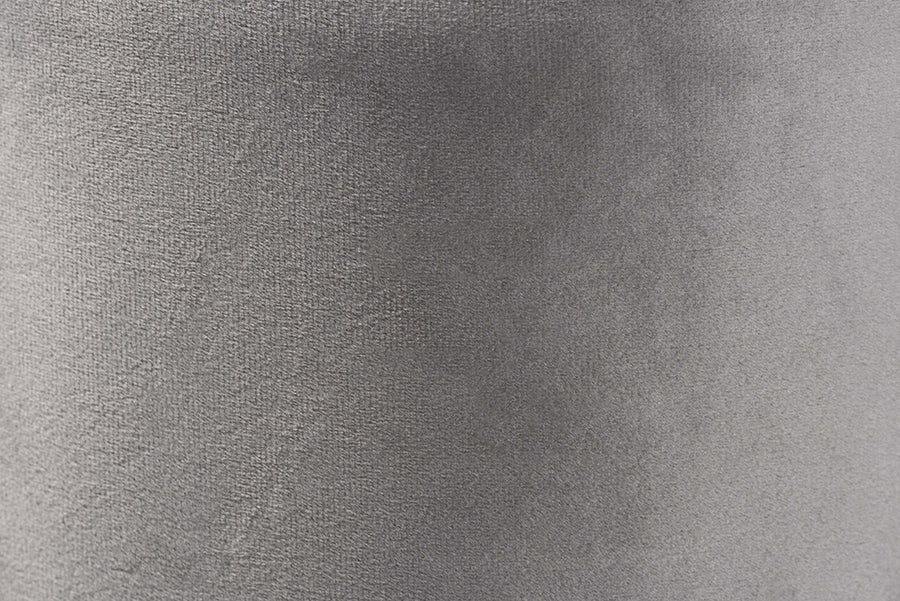 Baxton Studio Thurman Contemporary Glam and Luxe Grey Velvet Fabric Upholstered and Gold Finished Metal Ottoman