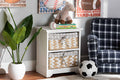 Baxton Studio Rianne Modern Transitional White Finished Wood 2-Basket Storage Unit