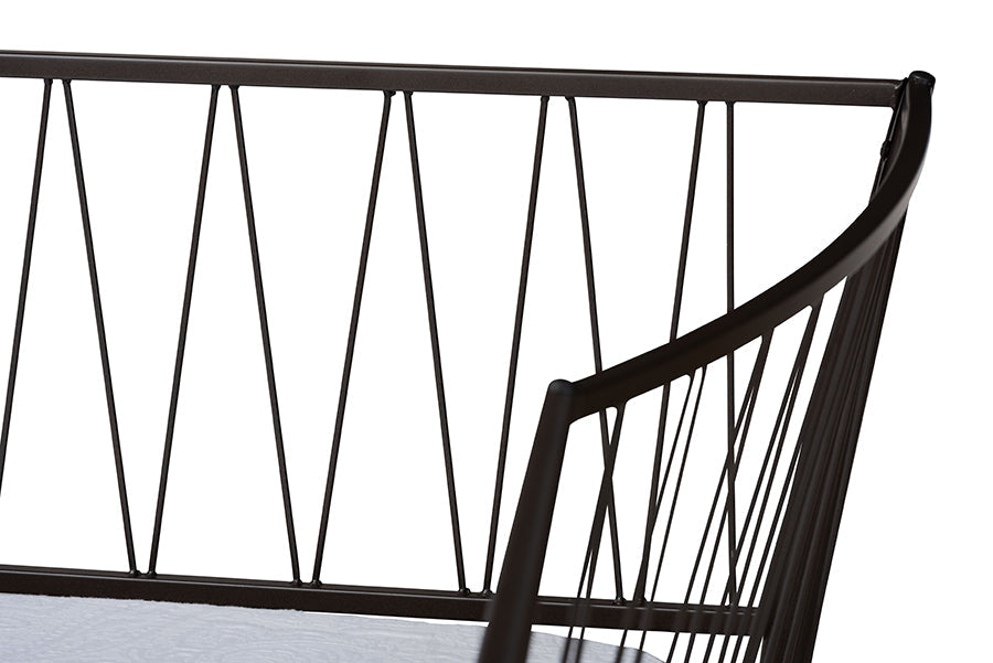 Baxton Studio Lysa Modern and Contemporary Black Finished Metal Twin Size Daybed