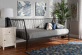 Baxton Studio Lysa Modern and Contemporary Black Finished Metal Twin Size Daybed