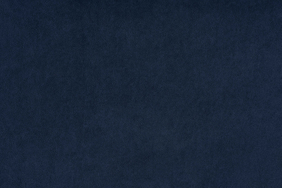 Baxton Studio Wilhelm Classic and Traditional Navy Blue Velvet Fabric Upholstered and Dark Brown Finished Wood Armchair