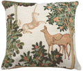 Unicorn and Does Forest White French Cushion