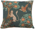 Lion and Pheasant Forest Blue French Cushion