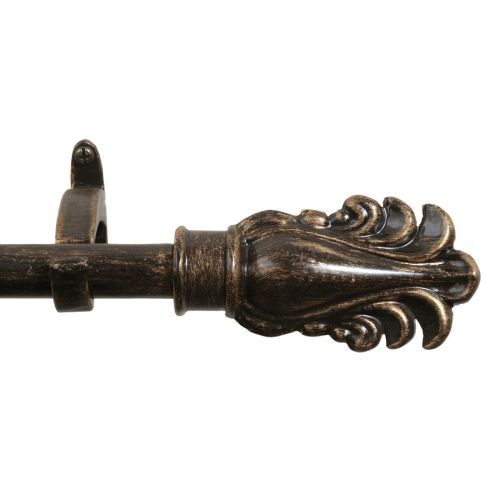 Fancy Feather Antique Black 73 -108 Tapestry Rod