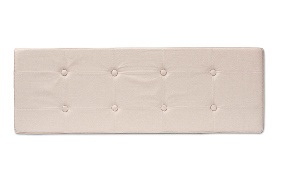Baxton Studio Haide Modern and Contemporary Beige Fabric Upholstered Storage Ottoman