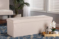 Baxton Studio Haide Modern and Contemporary Beige Fabric Upholstered Storage Ottoman
