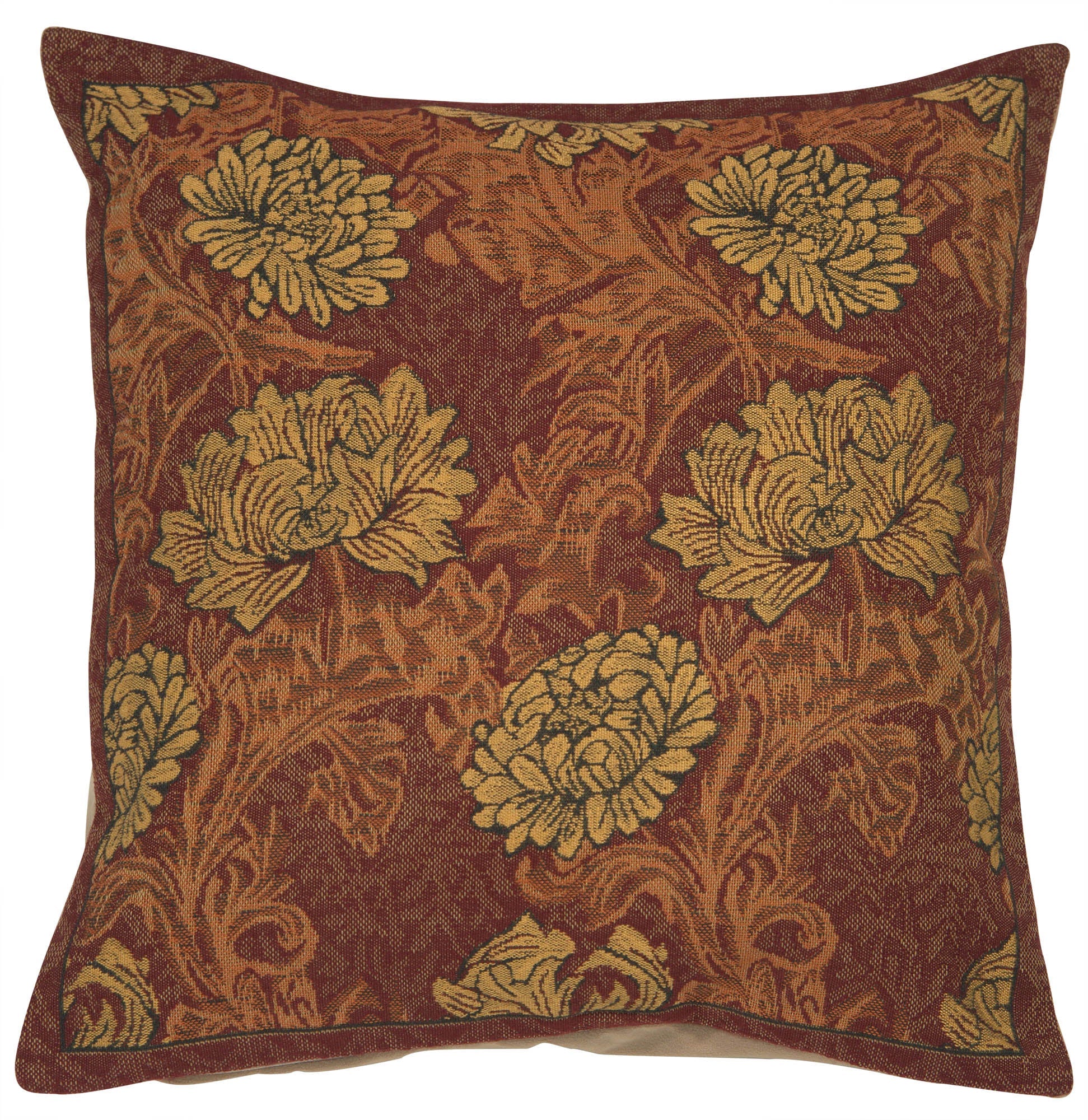 Chrysanthemum Brown Cushion Wholesale