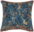 Animals with Aristoloches Blue French Cushion