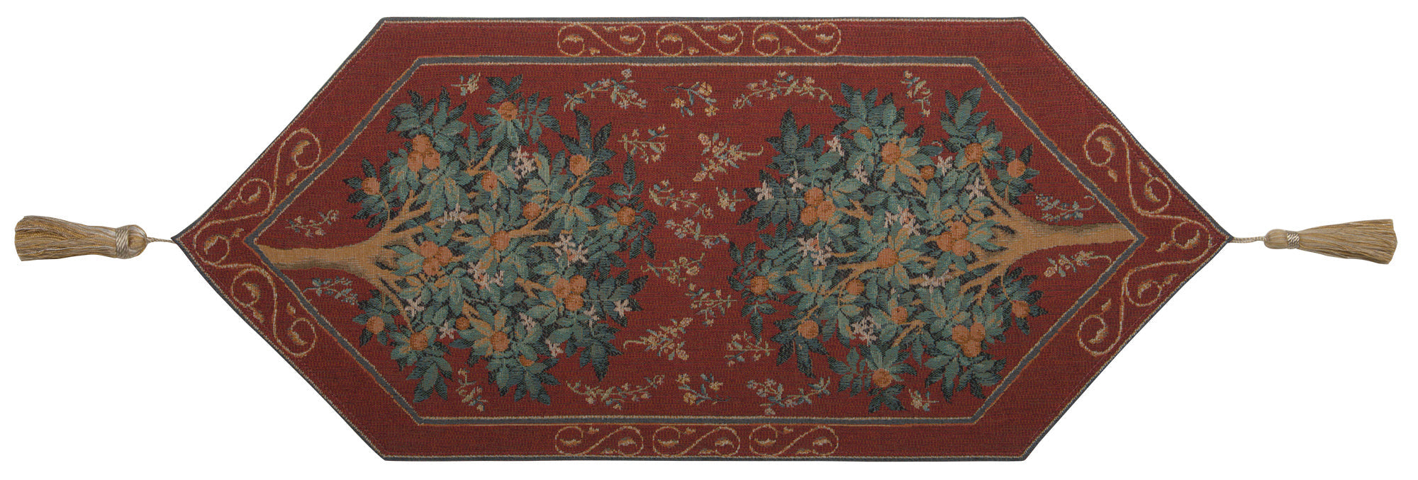 Orange Tree II French Table Runner