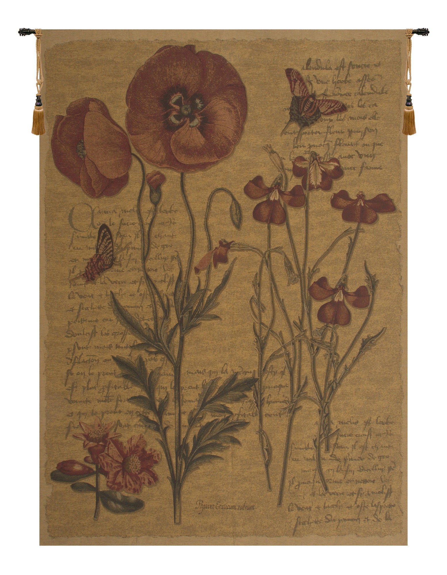Flanders Poppies III Belgian Tapestry