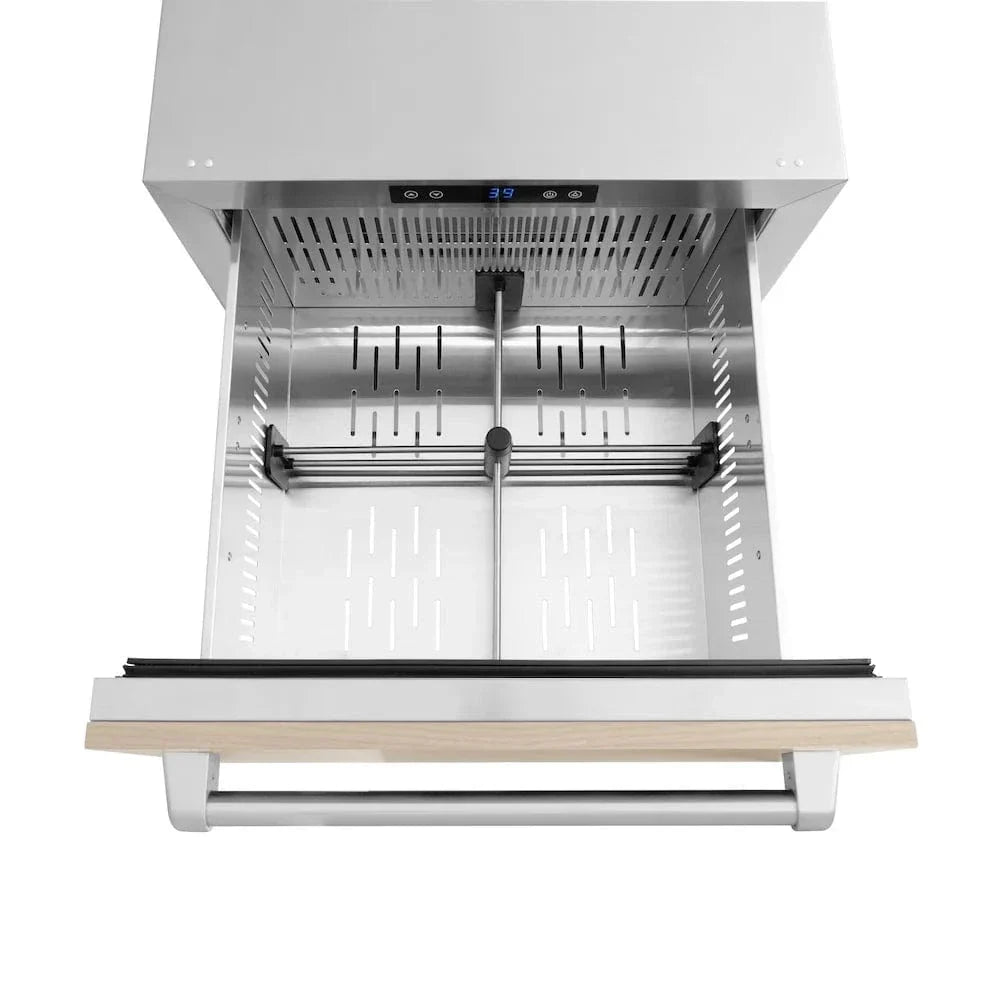 ZLINE 24" Touchstone 168 Can Outdoor-Rated Dual Refrigerator Drawer, Panel Ready, RDSPO-24