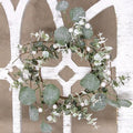 Glitter Frosted Eucalyptus Mini Wreath (Pack of 2)