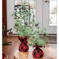 Buffalo Check Sparkle Pine Tree 18"