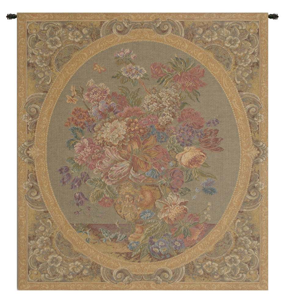 Floral Composition in Vase Cream Italian Tapestry