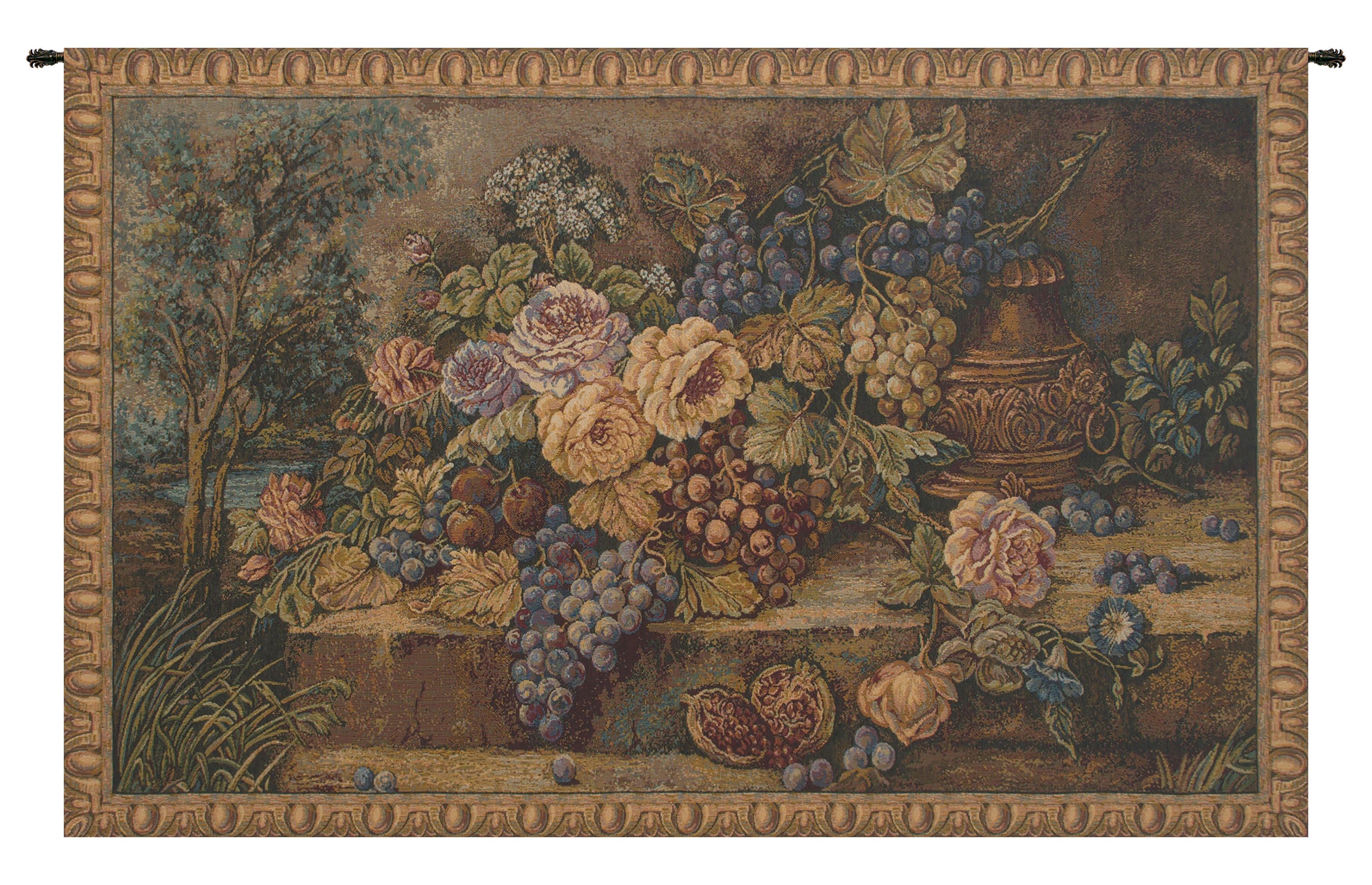 Bouquet with Grapes Italian Tapestry
