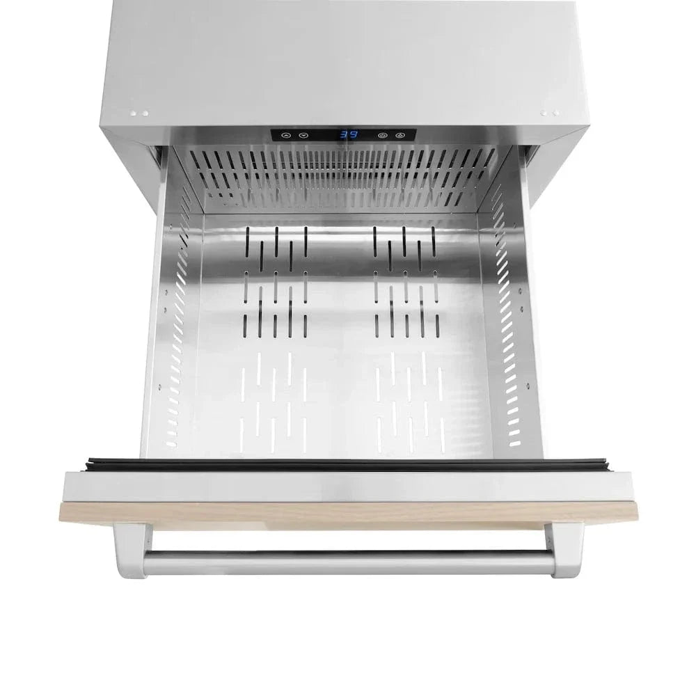 ZLINE 24" Touchstone 168 Can Outdoor-Rated Dual Refrigerator Drawer, Panel Ready, RDSPO-24