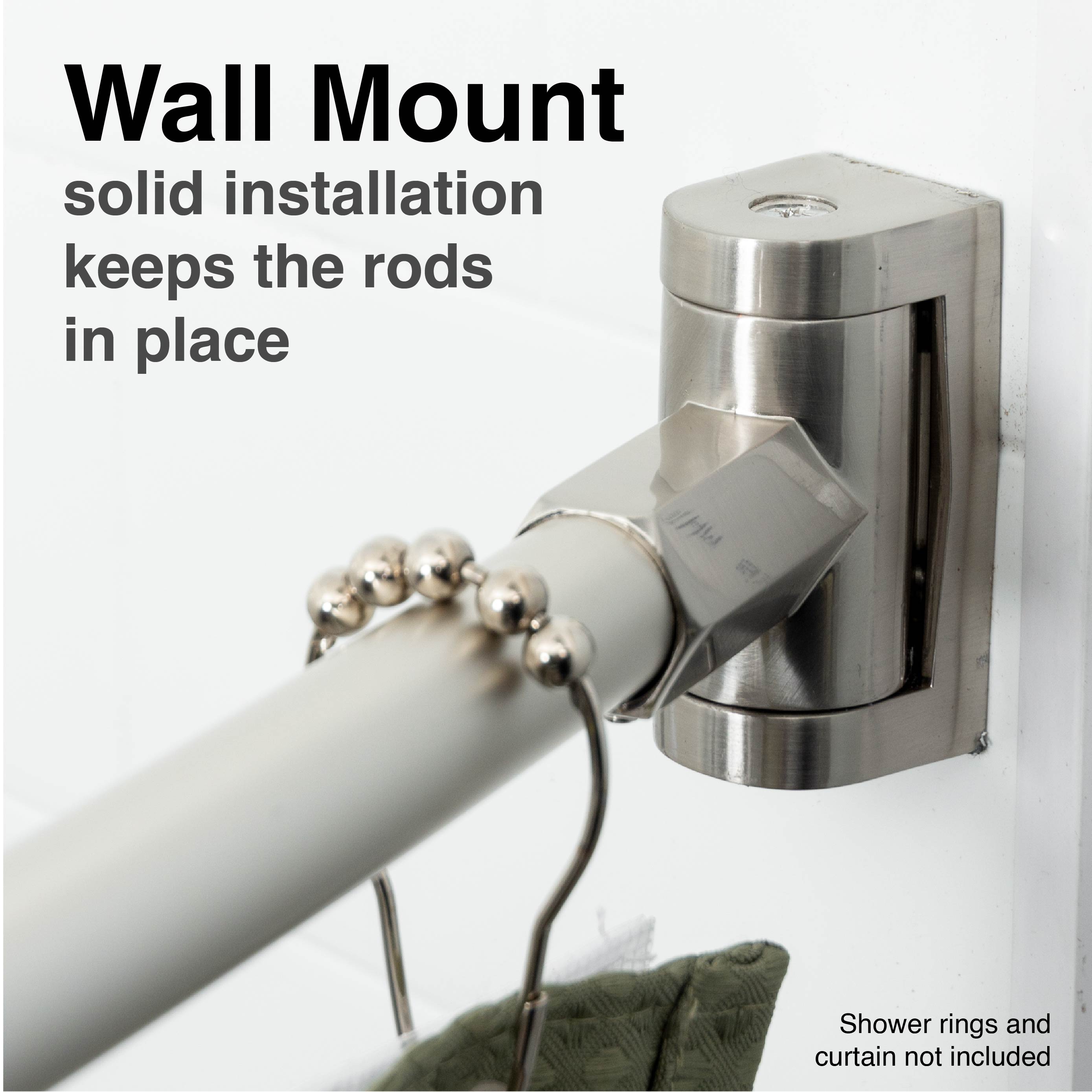 36 in. to 61 in. Curved Shower Rod (Brushed Nickel Finish)