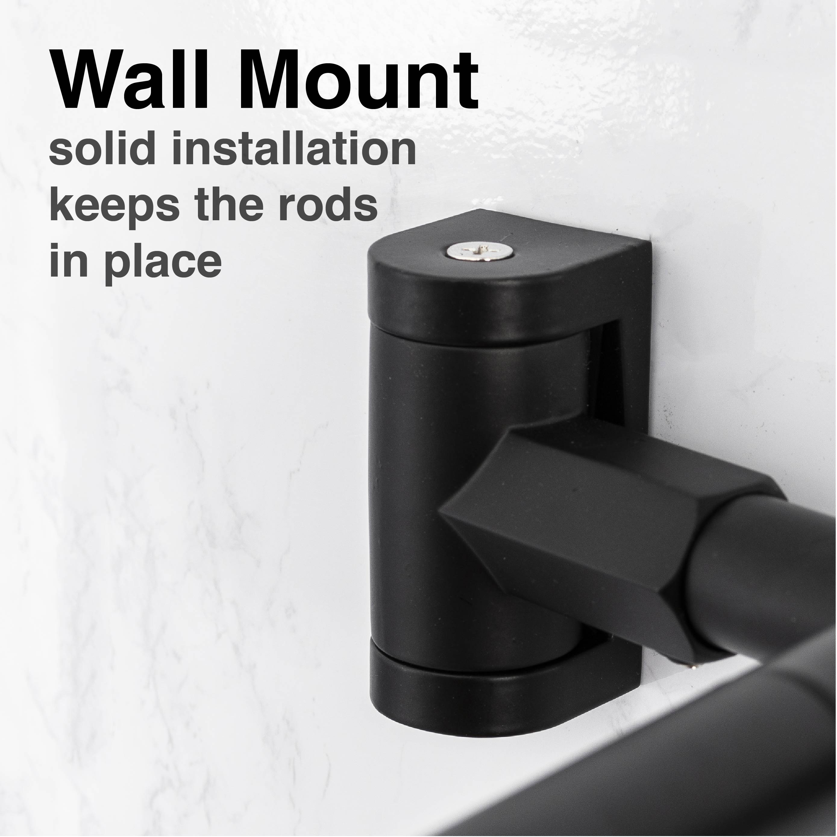 44 in. to 70 in. Double Curved Shower Rod (Matte Black Finish)