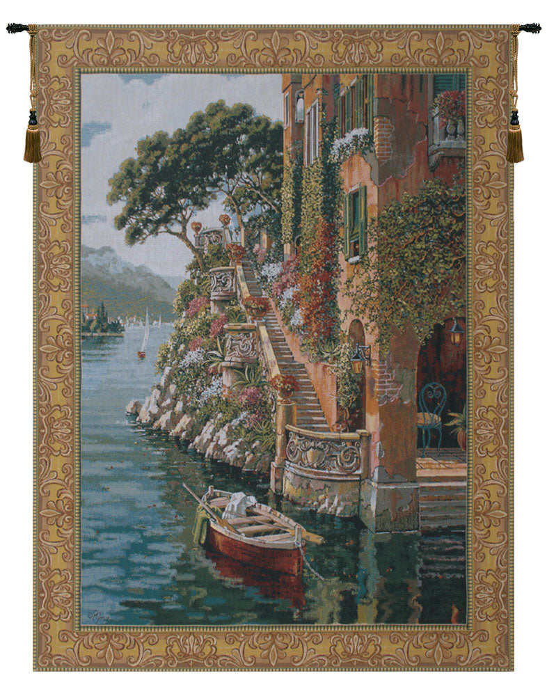 Lake Como Belgian Tapestry Wall Art