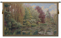 Monet Left Panel with Border Belgian Tapestry Wall Art