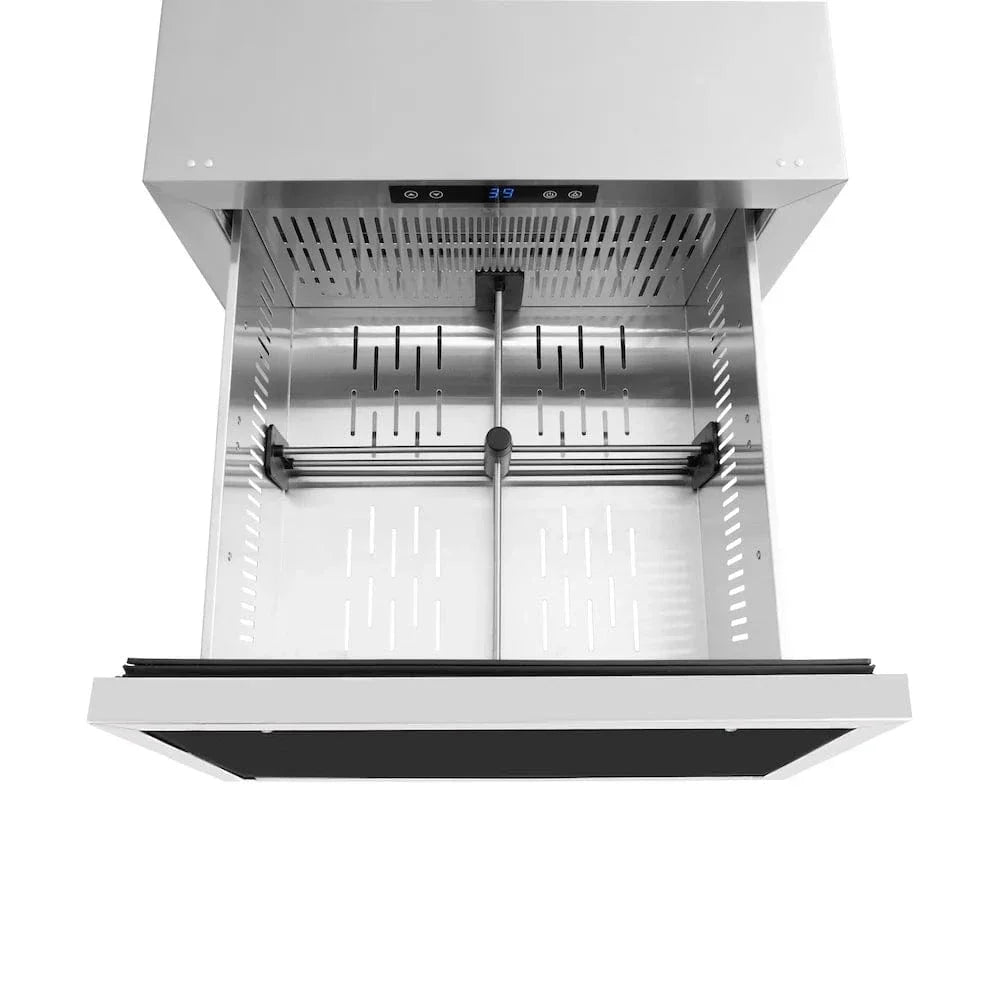 ZLINE 24" Touchstone 168 Can Outdoor-Rated Dual Refrigerator Drawer, Panel Ready, RDSPO-24