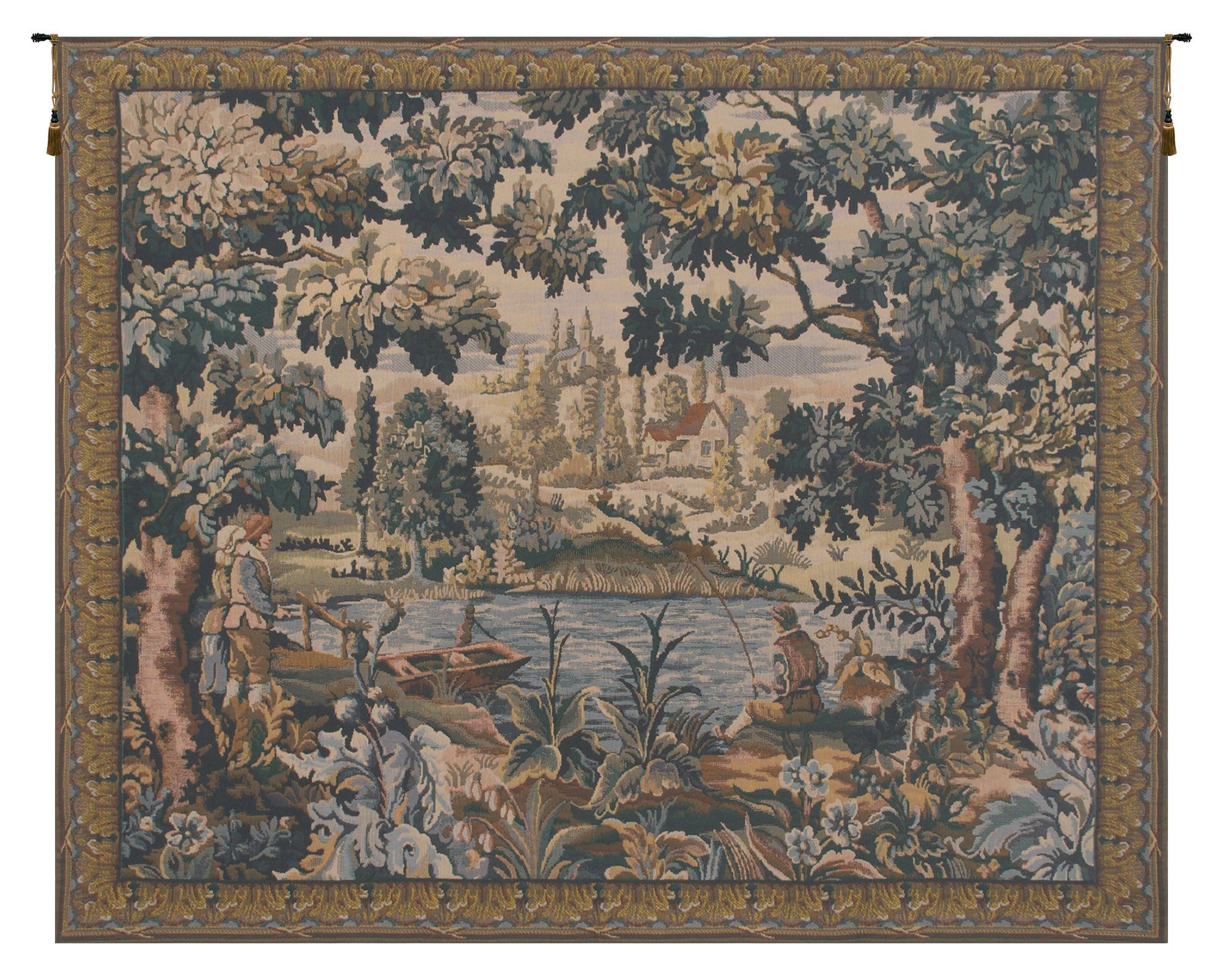 Paysage Flamand Village Belgian Tapestry Wall Art