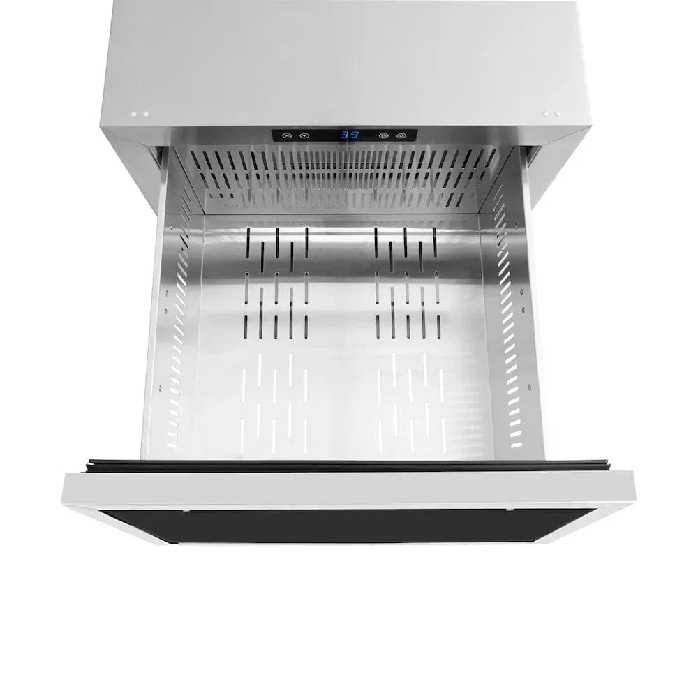 ZLINE 24" Touchstone 168 Can Outdoor-Rated Dual Refrigerator Drawer, Panel Ready, RDSPO-24