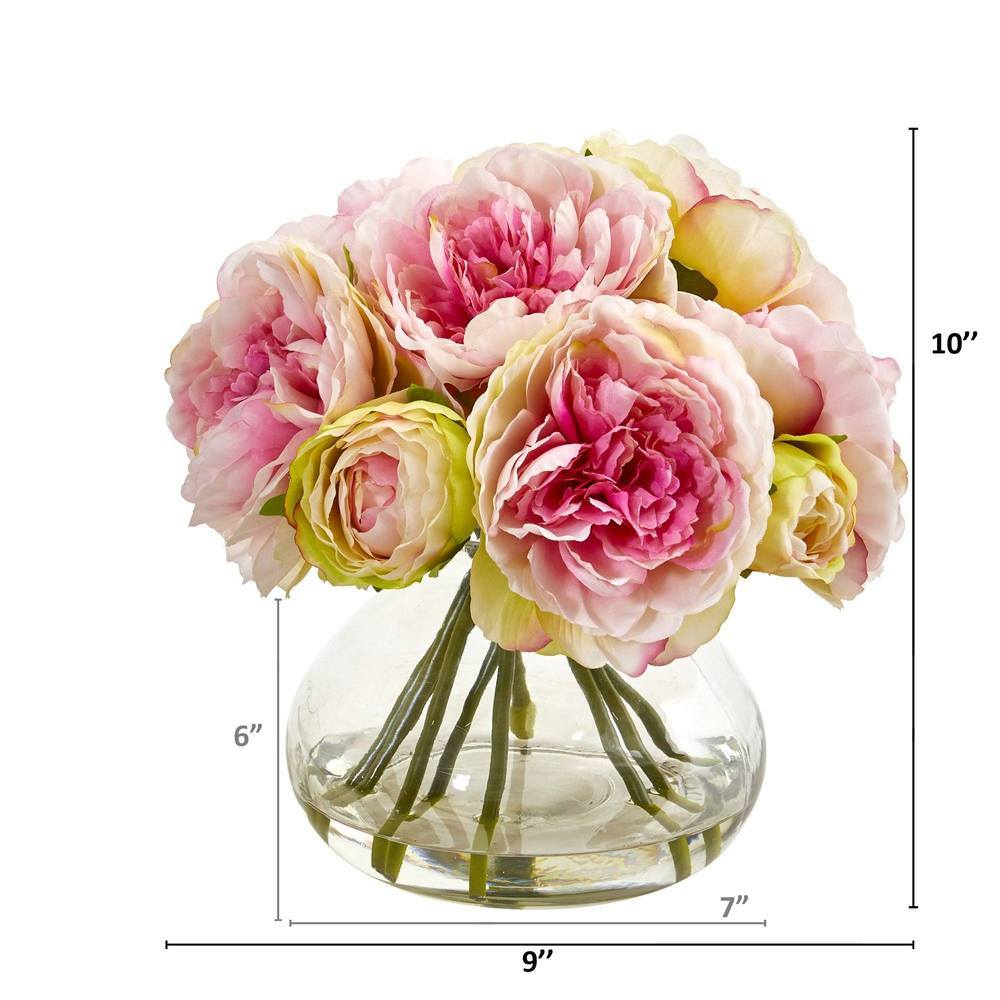 Peony Artificial Arrangement in Vase