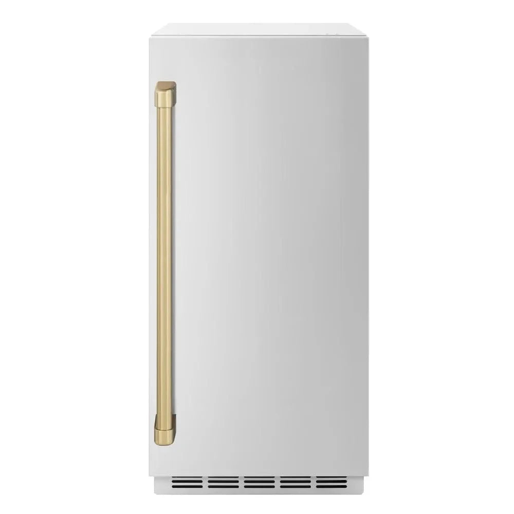 ZLINE 15" Touchstone Gourmet Ice Maker Drain Pump Stainless Steel Door Champagne Bronze IGMDZ-ST-15-CB