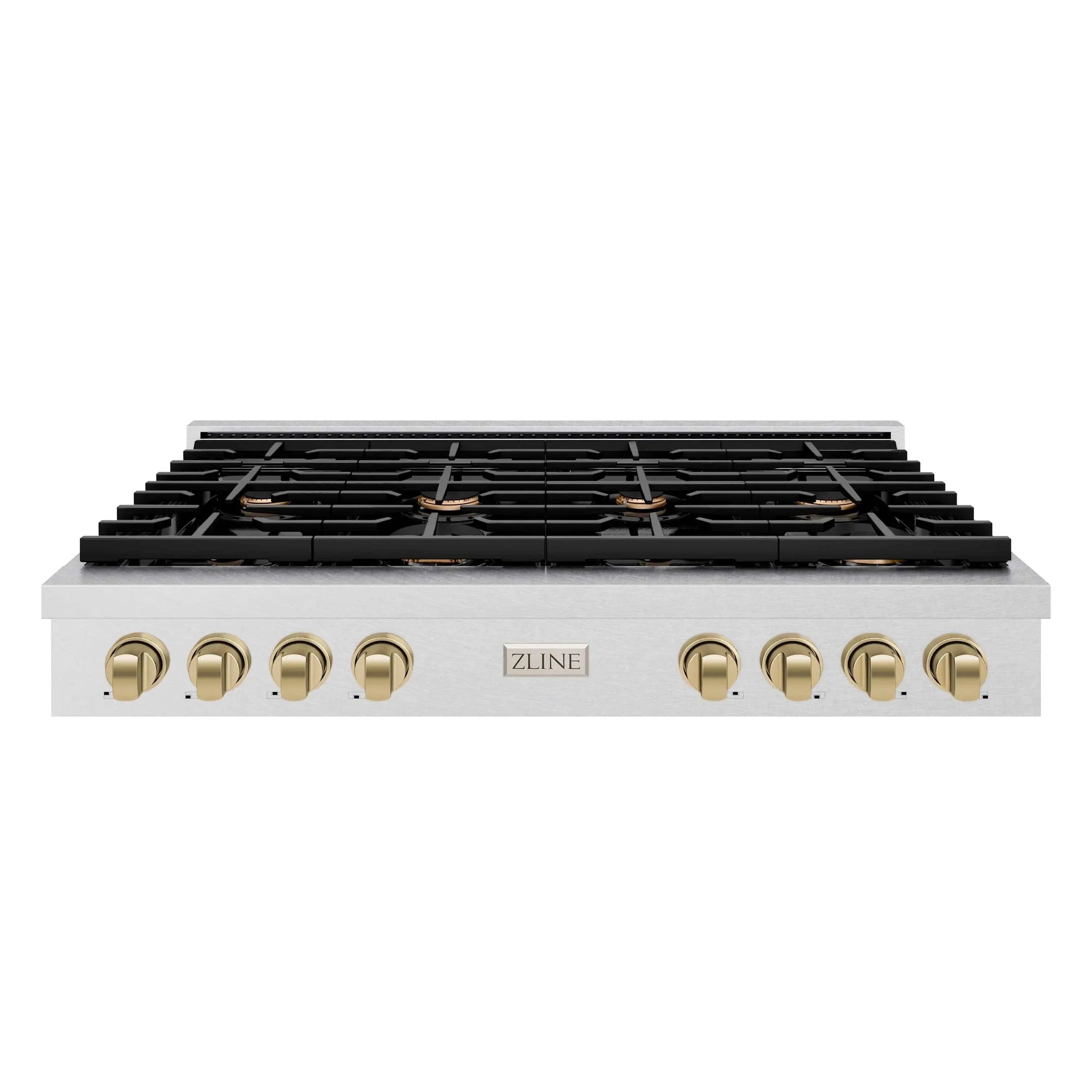 ZLINE 48" Paramount Gas Rangetop DuraSnow® Stainless Steel Champagne Bronze SRTSZ-48-CB