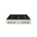 ZLINE 36" Paramount Gas Rangetop Stainless Steel Champagne Bronze SRTZ-36-CB